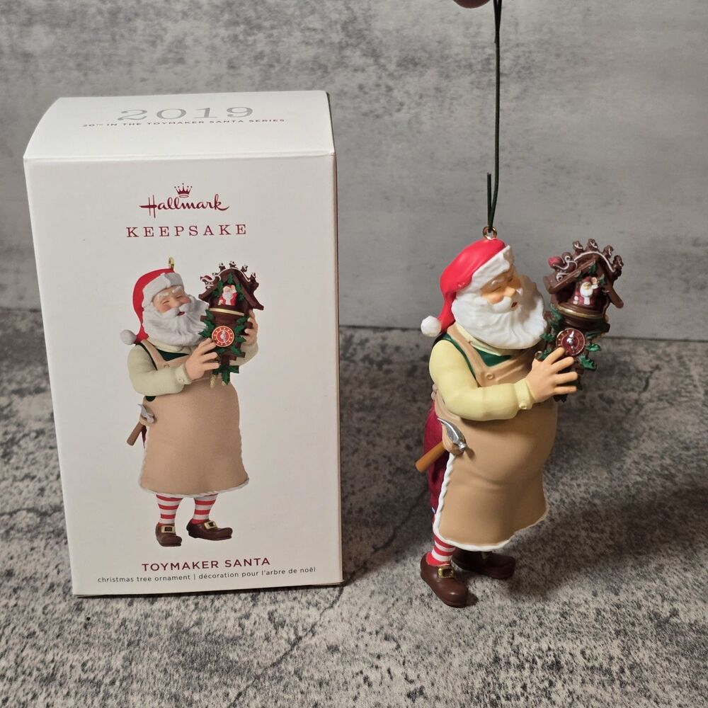 Hallmark Keepsake TOYMAKER SANTA Ornament 2019 Cuckoo Clock 20th in Series w Box